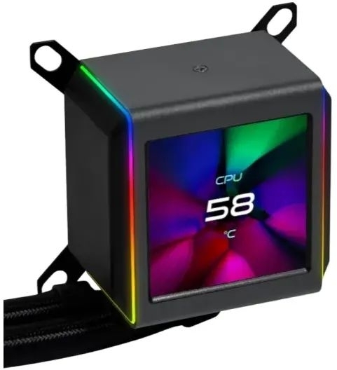 Система водного охлаждения Lian Li Galahad GA II LCD TL 280, Black (G89.GA2ALCD28TLB.00), Intel: 1 фото