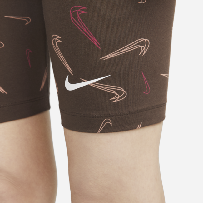 Шорти спортивні Nike W Nsw Short Aop Prnt DO2561-237 XS коричневі фото3