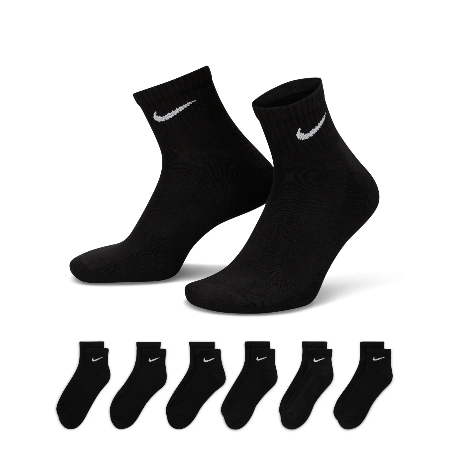 Шкарпетки Nike U Everyday Cush Ankl 6Pr-Bd SX7669-010 46-50 чорні фото3