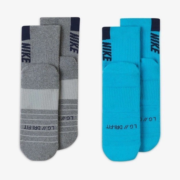 Набор носков Nike U Mltplier Ankle 2Pr SX7556-923 34-38 2 шт серые/голубые фото2