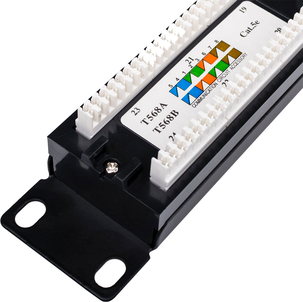 Патч-панель Atcom P5124 19" 24хRJ-45 UTP 1U cat.5е (P5124) фото2