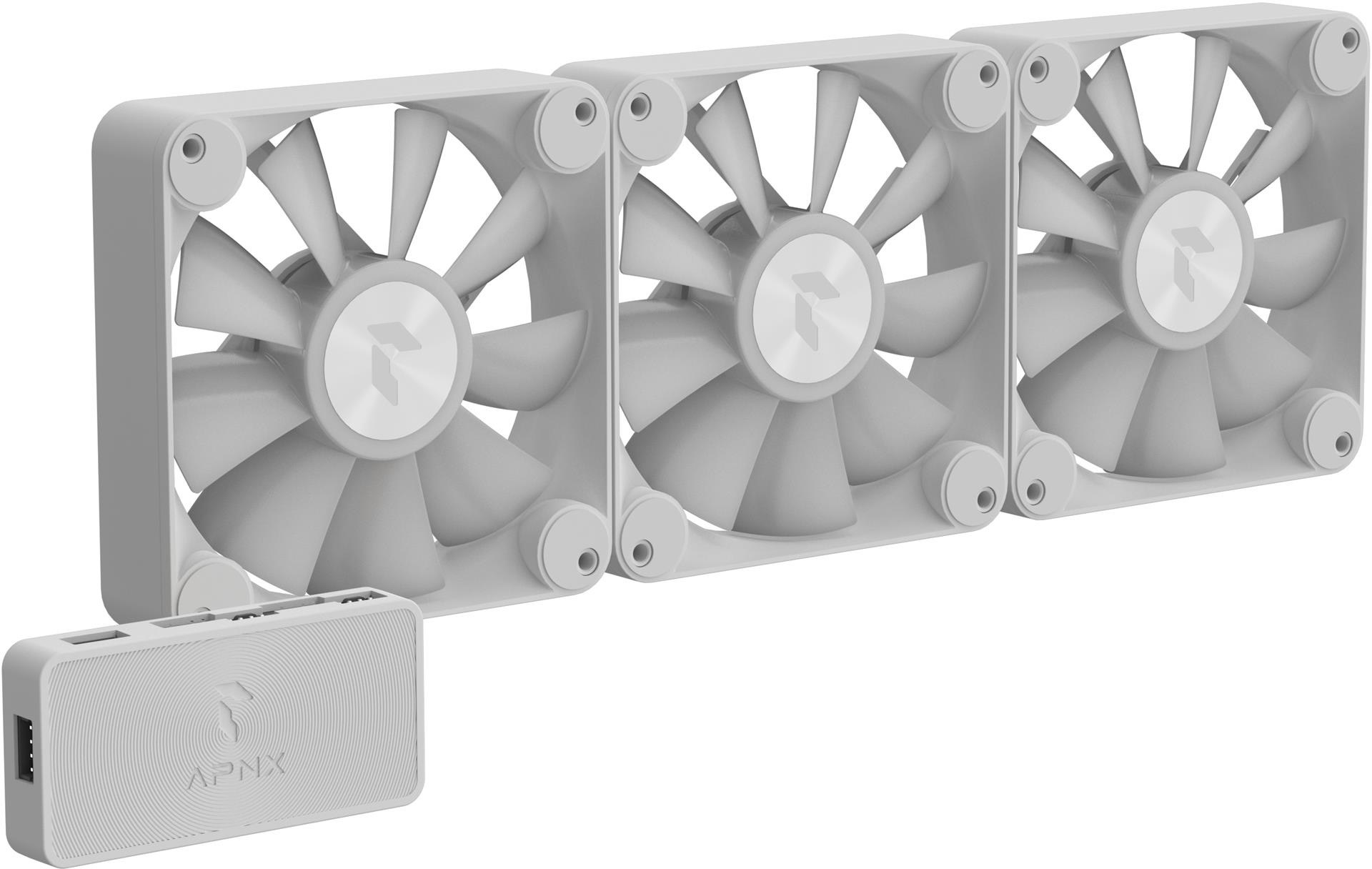 Корпусный вентилятор APNX FP1-120 ARGB White 3 Pack (APF3-PF11257.21) фото