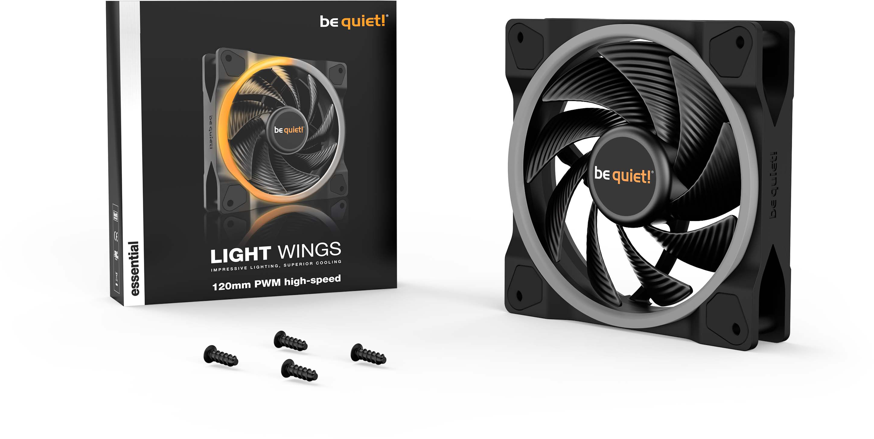 Корпусный вентилятор be quiet! Light Wings 120mm PWM High-Speed Black (BL073) фото4