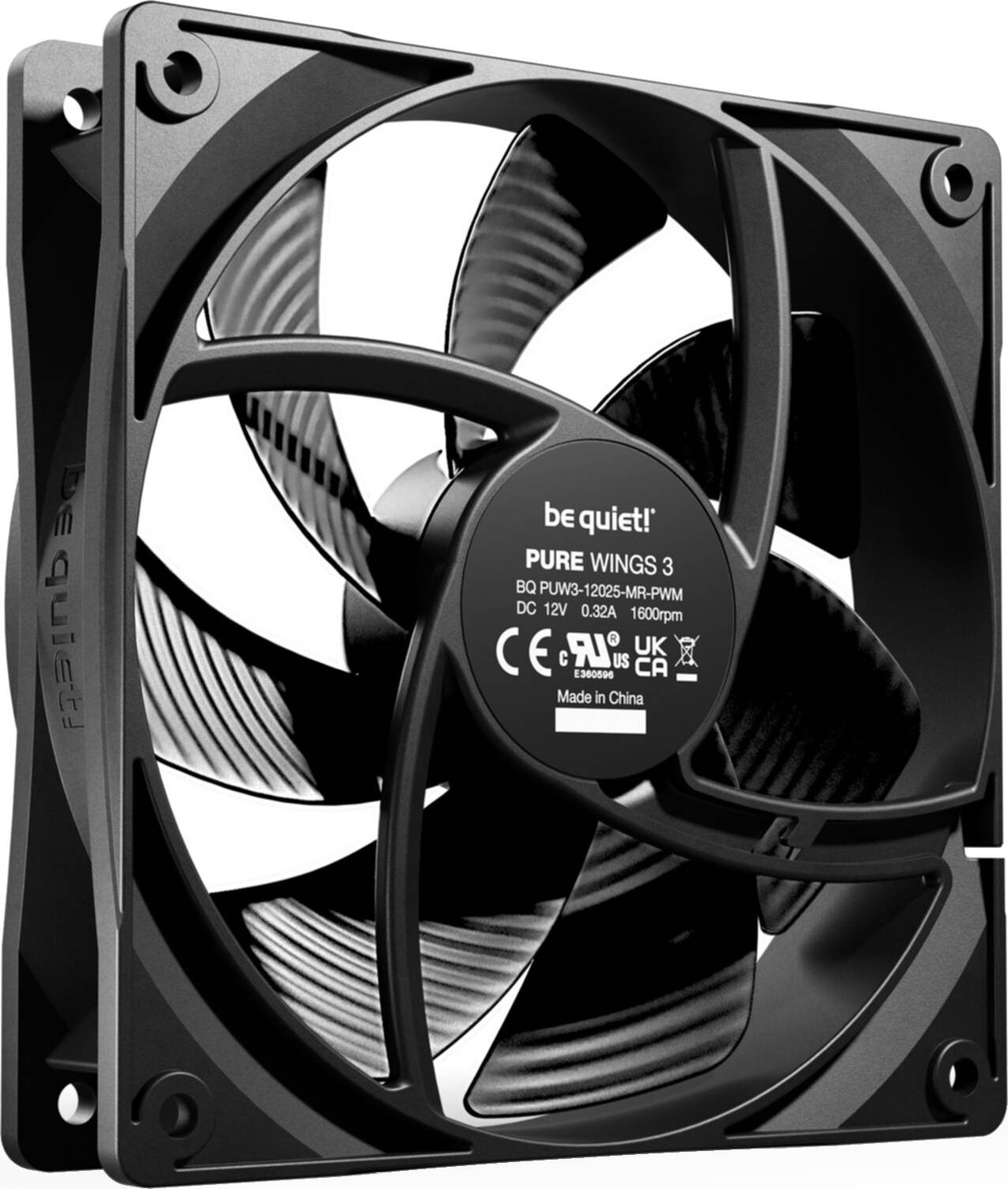 Корпусный вентилятор be quiet! Pure Wings 3 120mm PWM Black (BL105) фото2