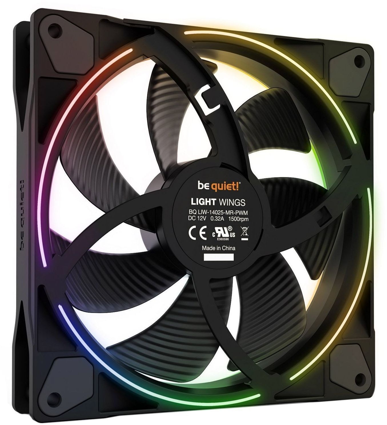 Корпусний вентилятор be quiet! Light Wings 140mm PWM Black (BL074) фото2