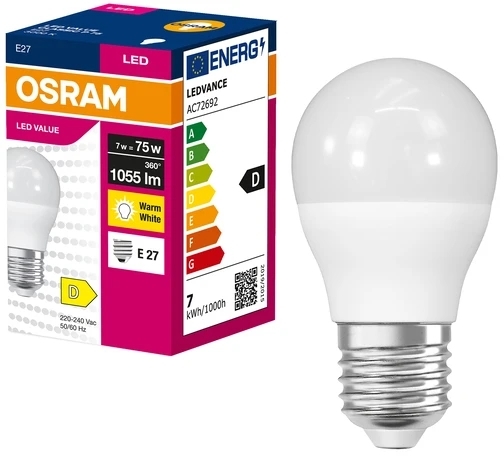 Лампа OSRAM LED VALUE CLASSIC P E27 7Вт 3000K (4099854546761) фото3