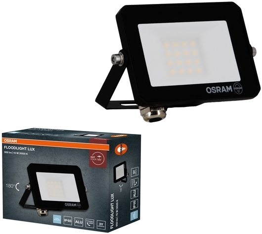 Прожектор OSRAM FLOODLIGHT LUX 10Вт 900Лм 6500K чорний (4099854489402) фото4