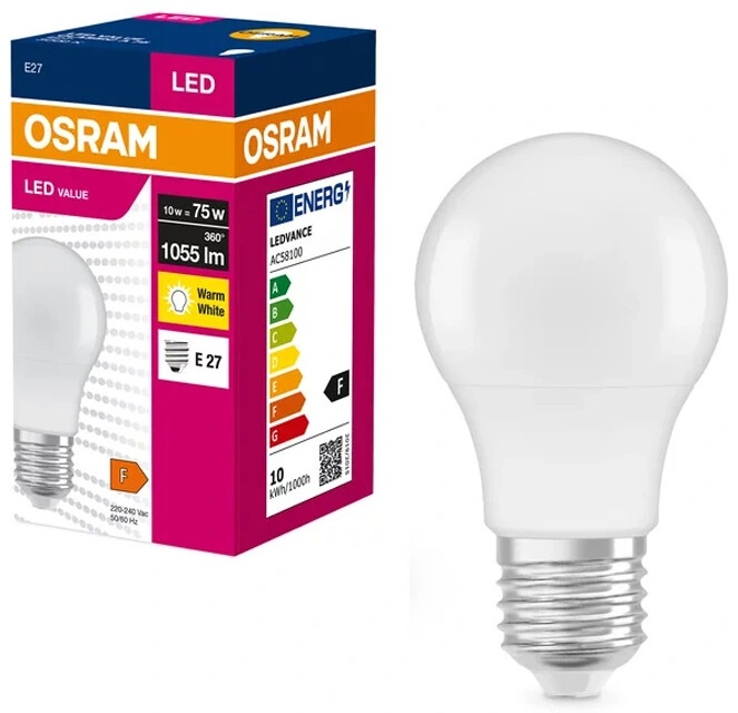 Лампа OSRAM LED E27 10Вт 3000К (4058075630239) фото