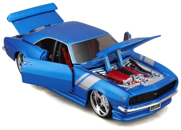 Машинка Maisto 1968 Chevrolet Camaro Z/28, масштаб 1:24 синий (32508 blue) фото4