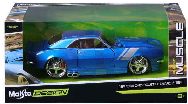 Машинка Maisto 1968 Chevrolet Camaro Z/28, масштаб 1:24 синий (32508 blue) фото5