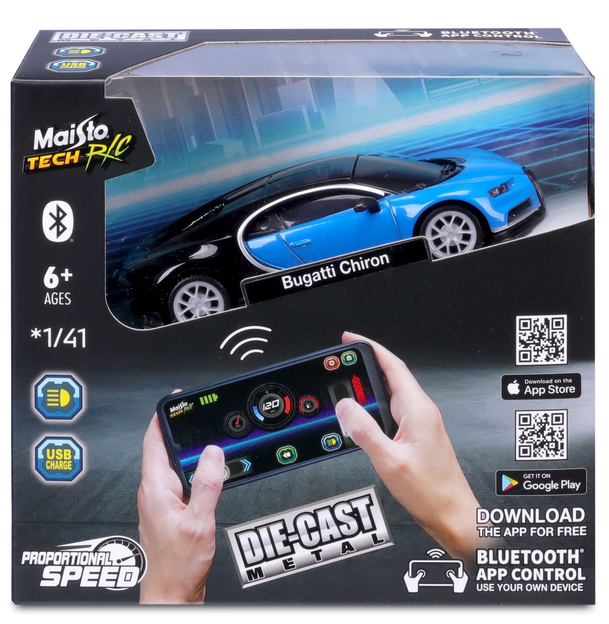Машинка Maisto на дистанційному керуванні Bugatti Chiron, масштаб 1:41 (82651 (23012)) фото