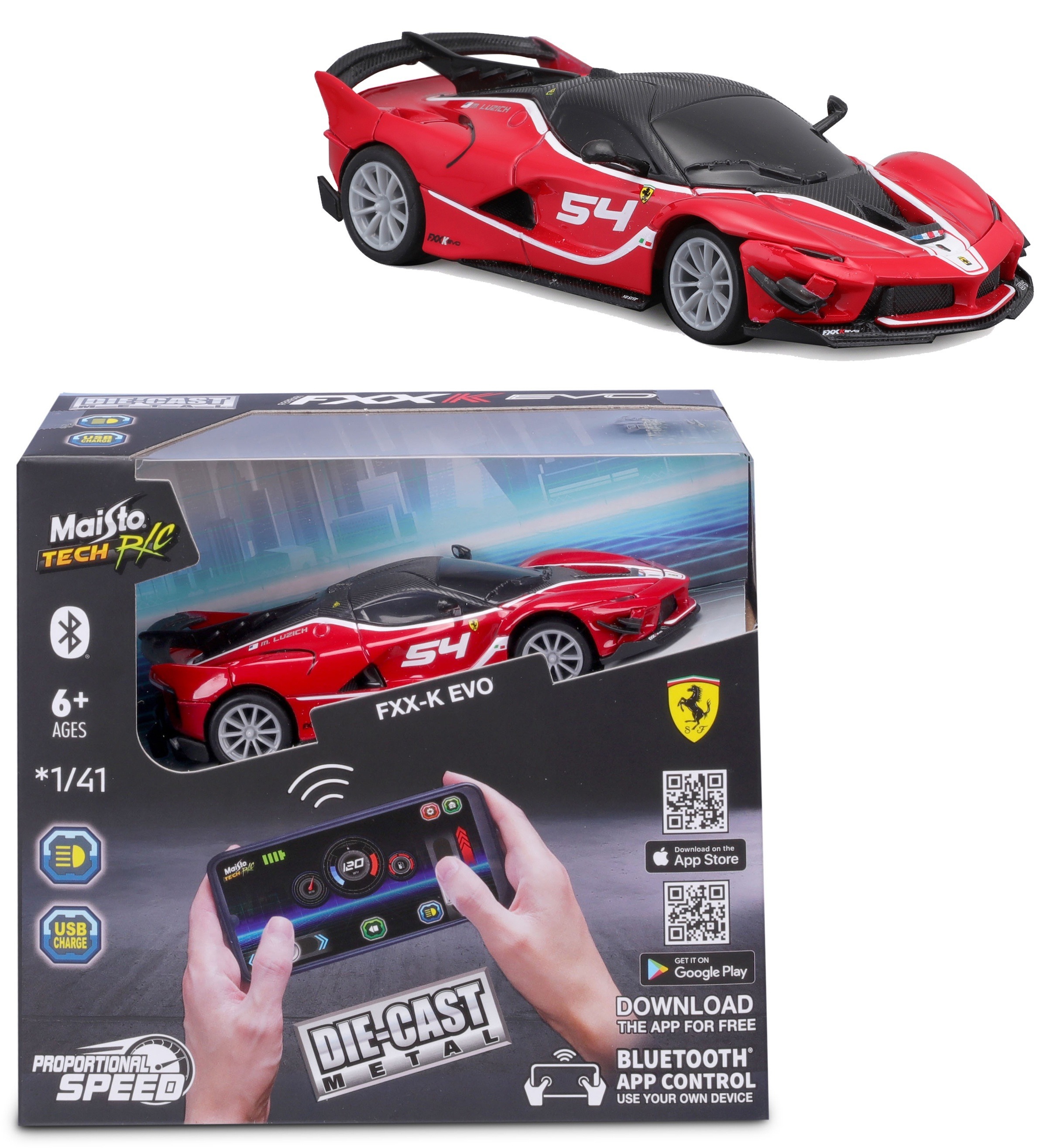 Машинка Maisto на дистанционном управлении Ferrari FXX-K EVO, масштаб 1:41 (82651 (23020)) фото