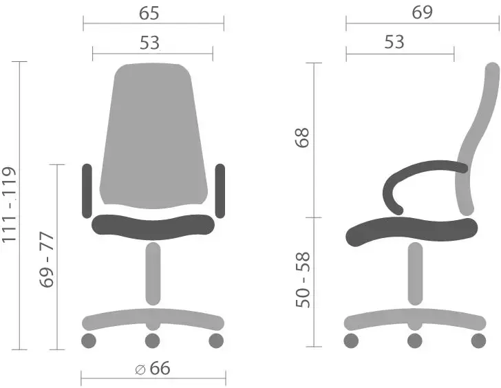 Крісло офісне Аклас Селін ANF Бежевий (1705B-2 Beige) (00146343) фото6
