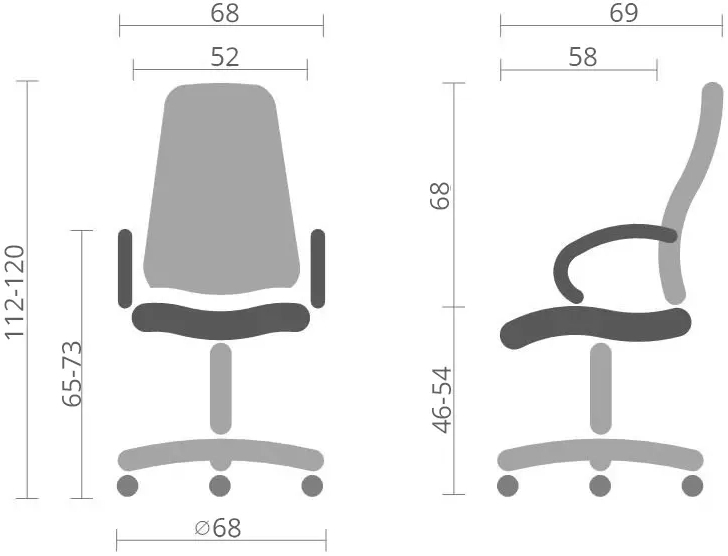 Крісло офісне Аклас Атлант MP TILT Коричневе (10024329) фото