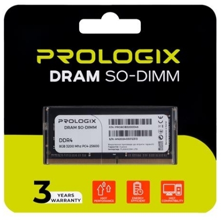 Память для ноутбука Prologix SO-DIMM DDR4 8GB/3200 (PRO8GB3200D4S) фото3