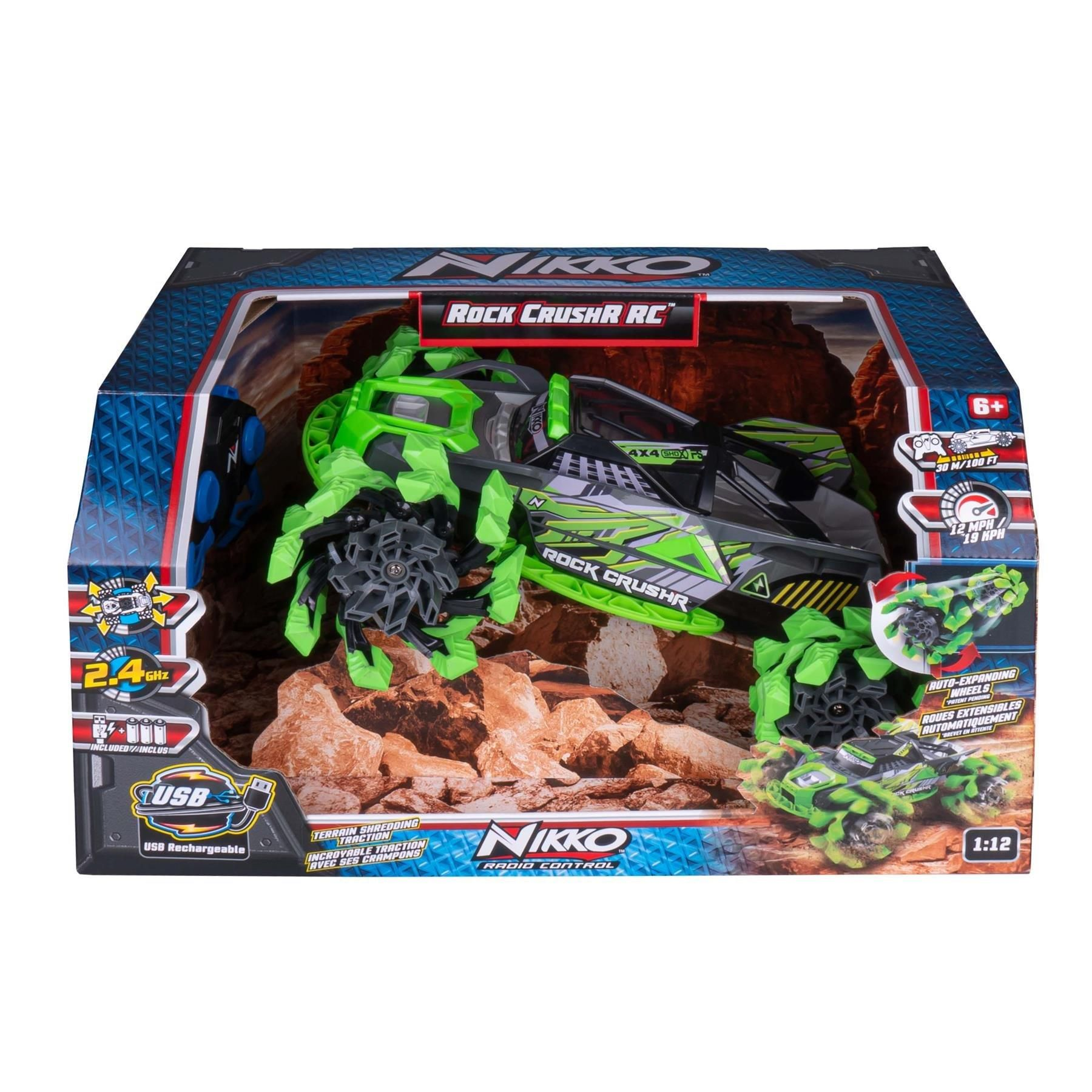 Машинка на р/к Nikko Rock CrushR Techno Green (USB) (10211) фото