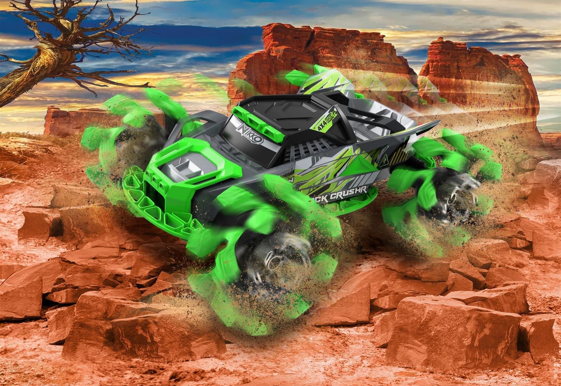 Машинка на р/к Nikko Rock CrushR Techno Green (USB) (10211) фото