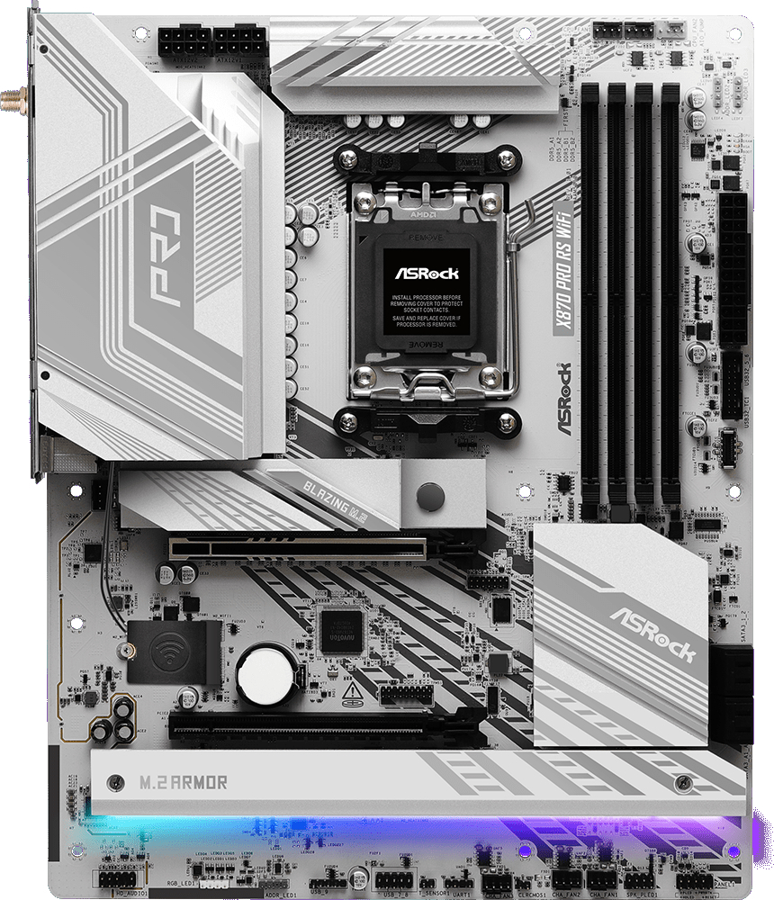 Материнcкая плата ASRock X870 Pro RS WiFi Socket AM5 фото2