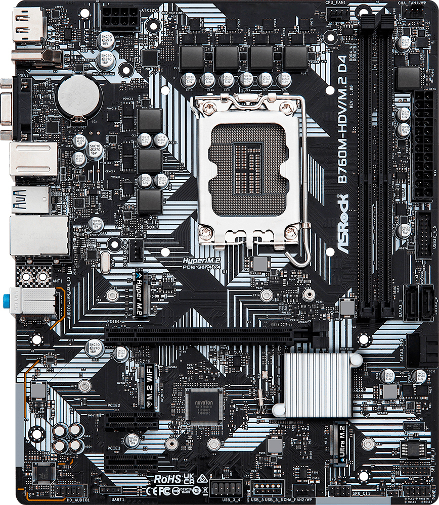 Материнcкая плата ASRock B760M-HDV/M.2 D4 Socket 1700 фото
