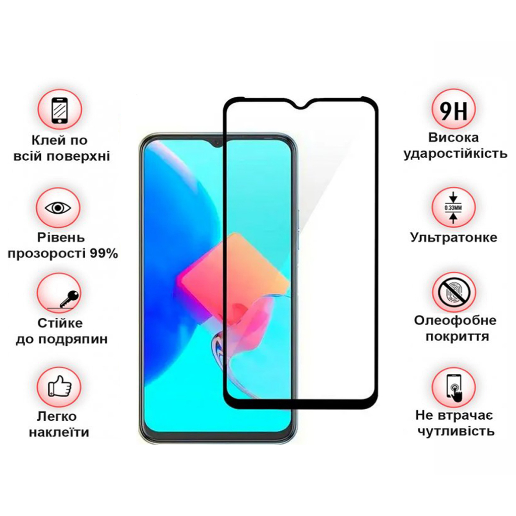 Захисне скло BeCover для Tecno Spark 8C (KG5n) Black (708161) фото3