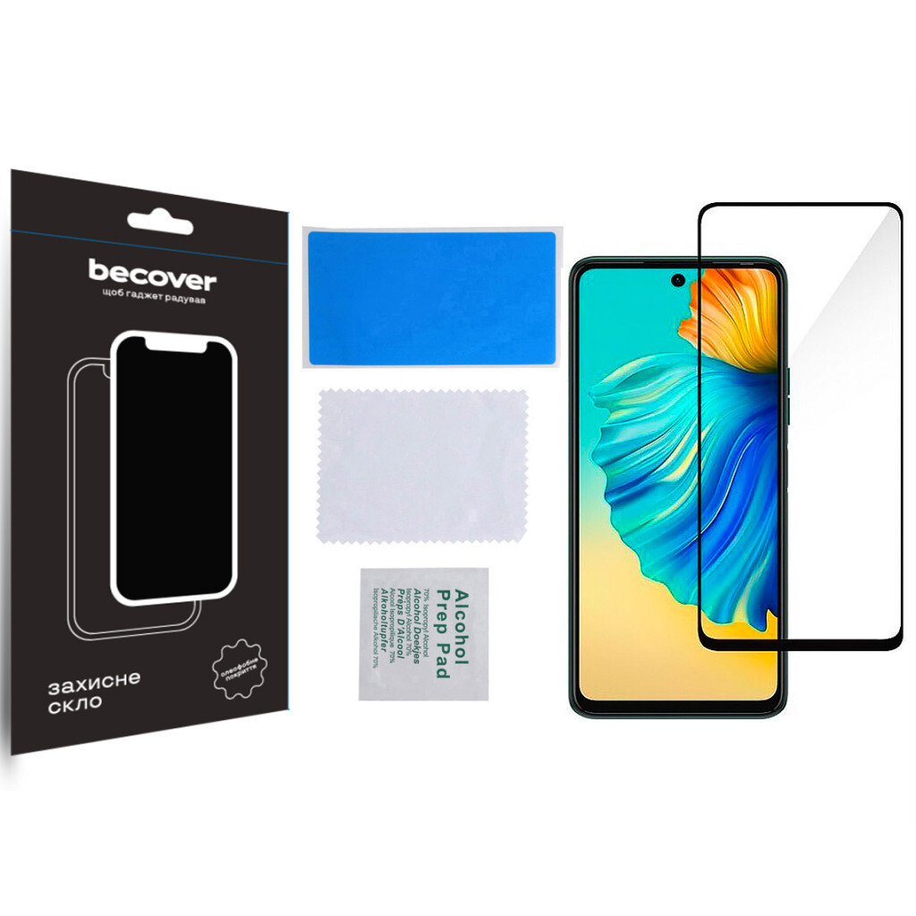 Захисне скло BeCover для Tecno Camon 19 (CI6n)/19 Pro (CI8n) Black (708162) фото3
