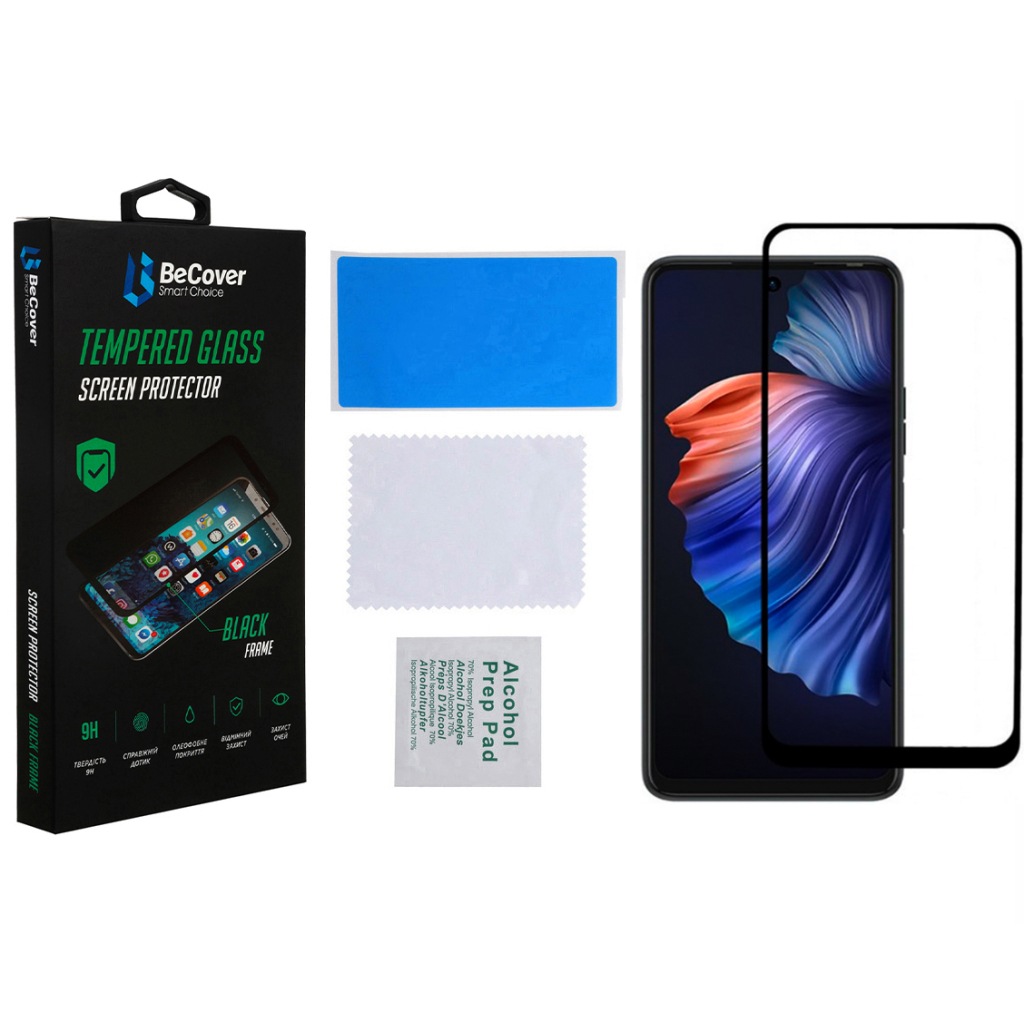 Захисне скло BeCover для Tecno POVA 3 (LF7n) Black (708163) фото3