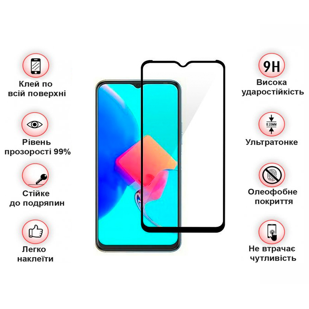 Захисне скло BeCover для Tecno Spark 8p (KG7n) Black (708166) фото3
