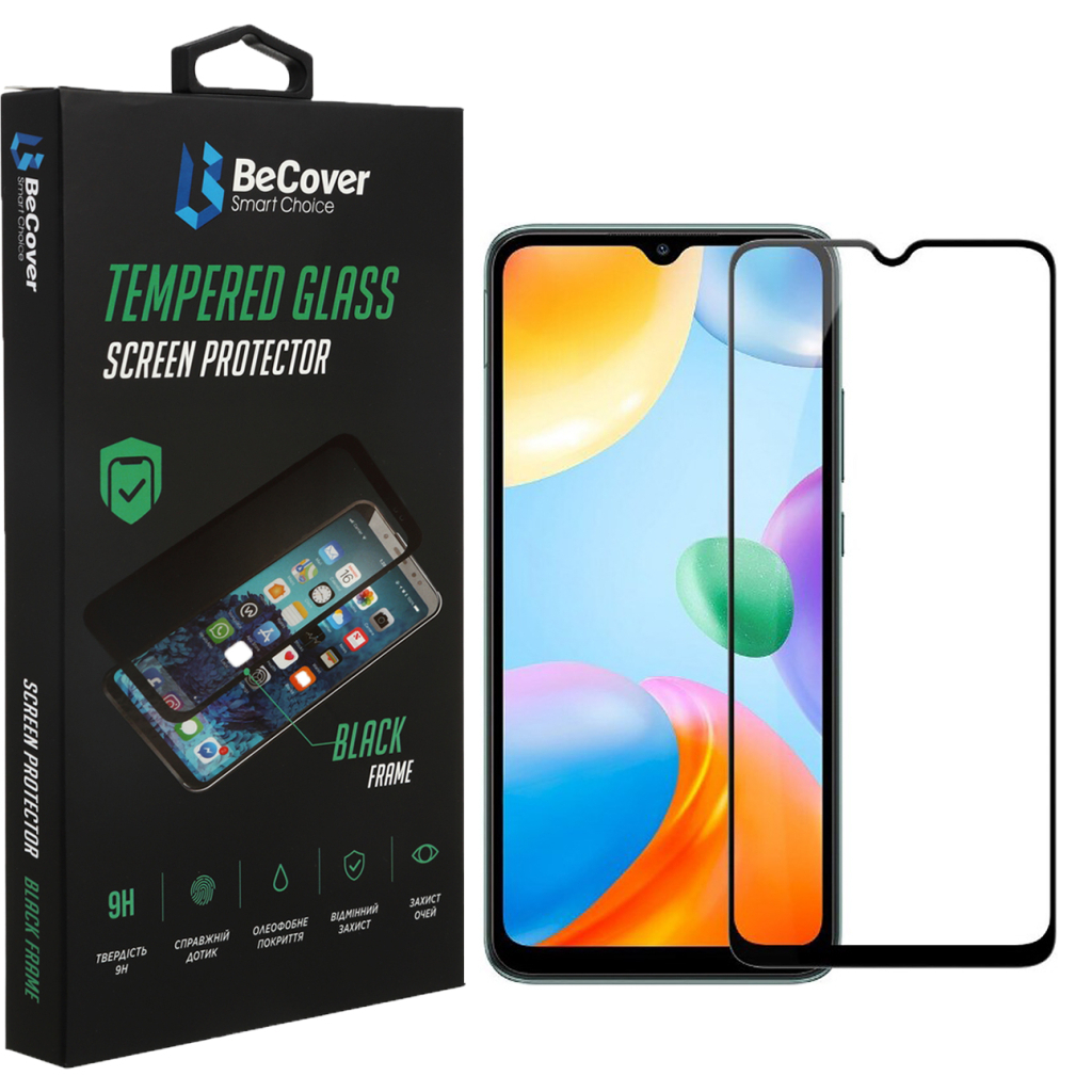 Захисне скло BeCover для Poco C40 Black (708170) фото