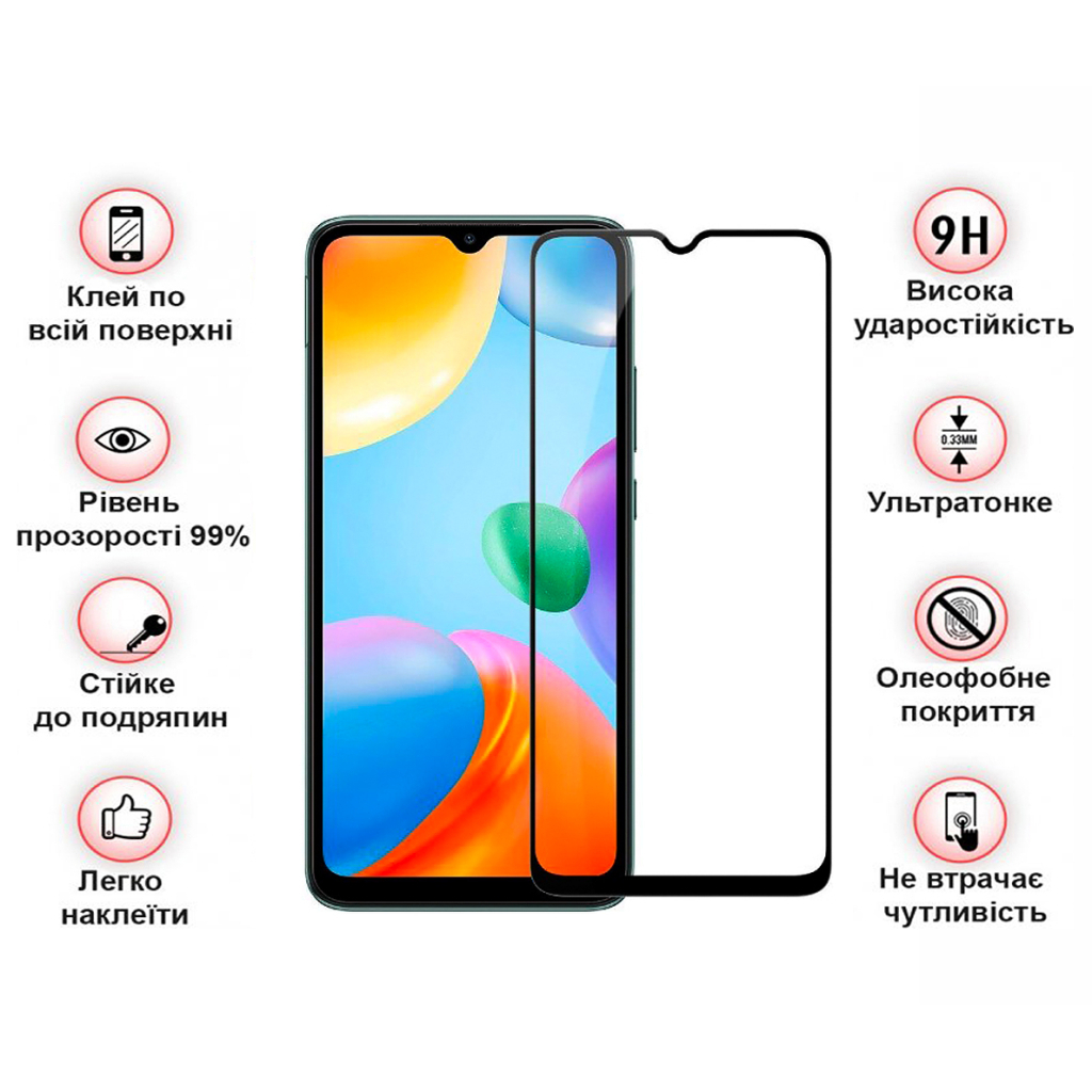 Захисне скло BeCover для Poco C40 Black (708170) фото