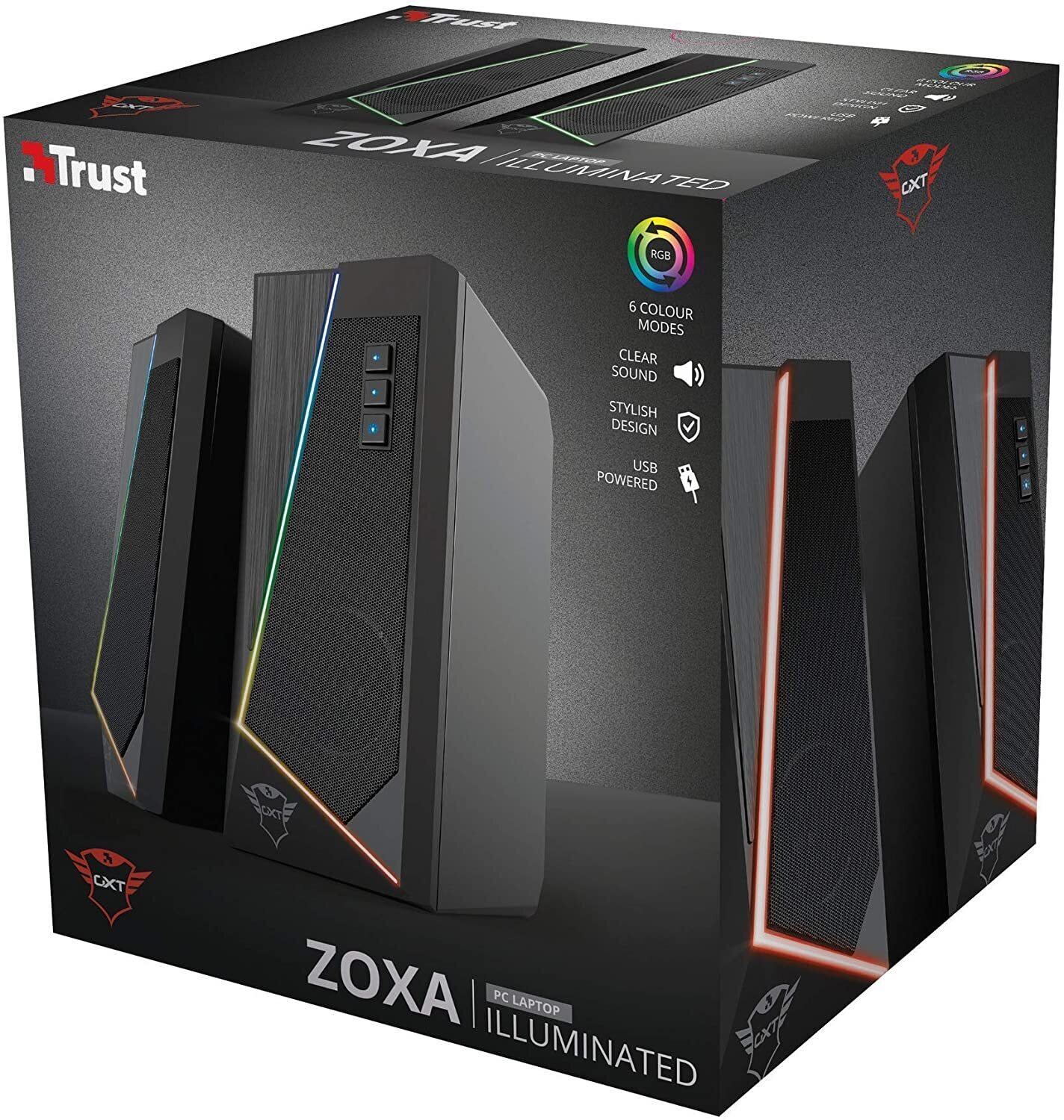 Акустическая система Trust 2.0 GXT 609 Zoxa RGB Black (поврежденная упаковка) (24070_TRUST) фото6