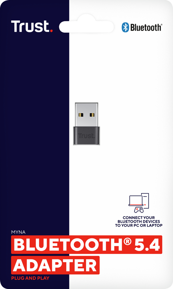 USB адаптер Trust Myna Bluetooth 5.4, черный(повреждена упаковка) фото5