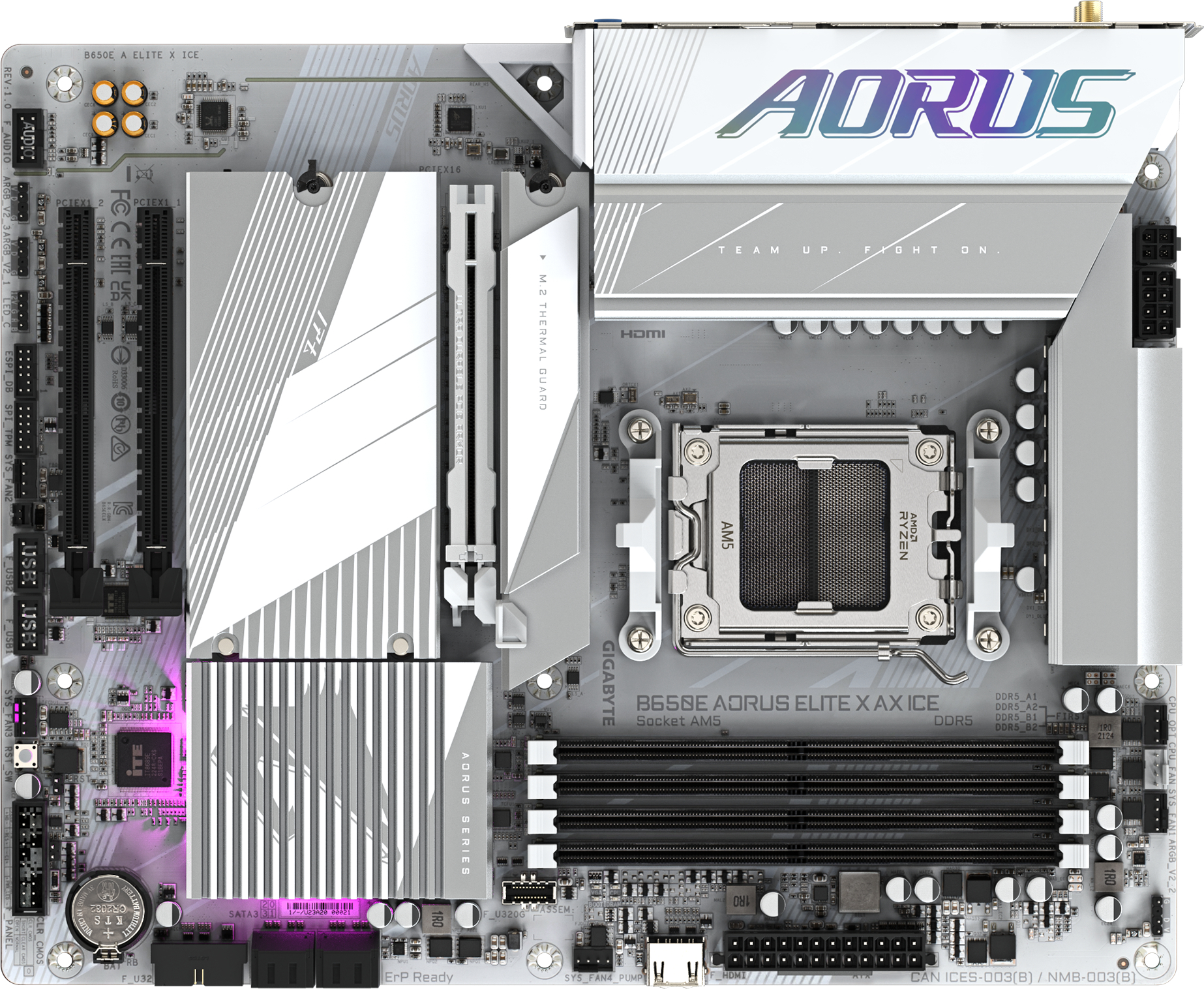 Материнська плата Gigabyte B650E Aorus Elite X AX Ice Socket AM5 фото