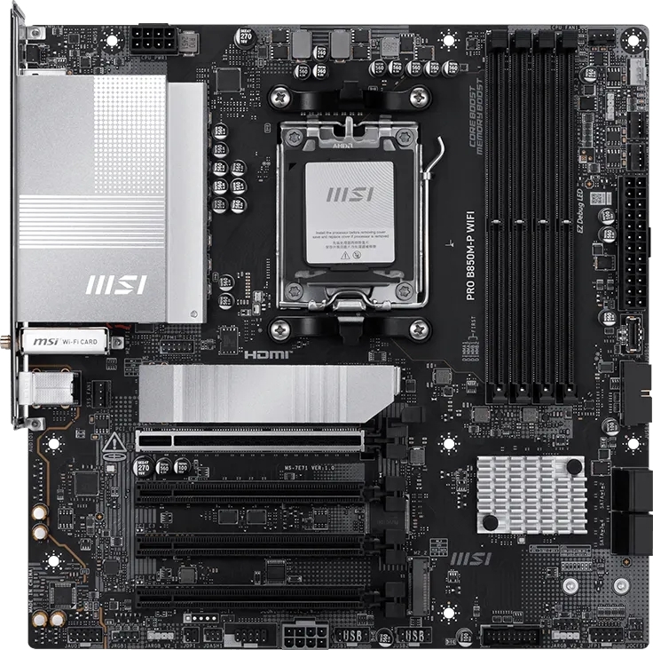 Материнская плата MSI Pro B850M-P WiFi Socket AM5 фото