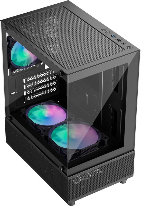 Корпус 1stPlayer Mi2-A-BK-2F7R-1F7 Black без БЖ фото5
