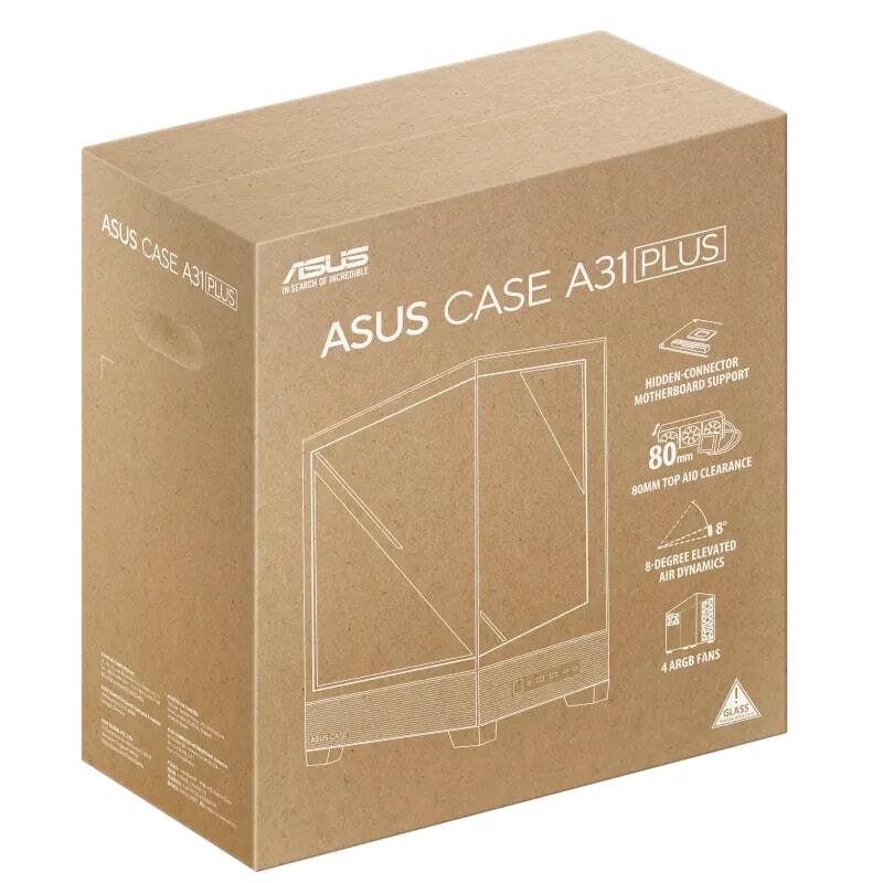 Корпус Asus A31 Plus White Tempered Glass без БЖ (90DC00R3-B19000) фото