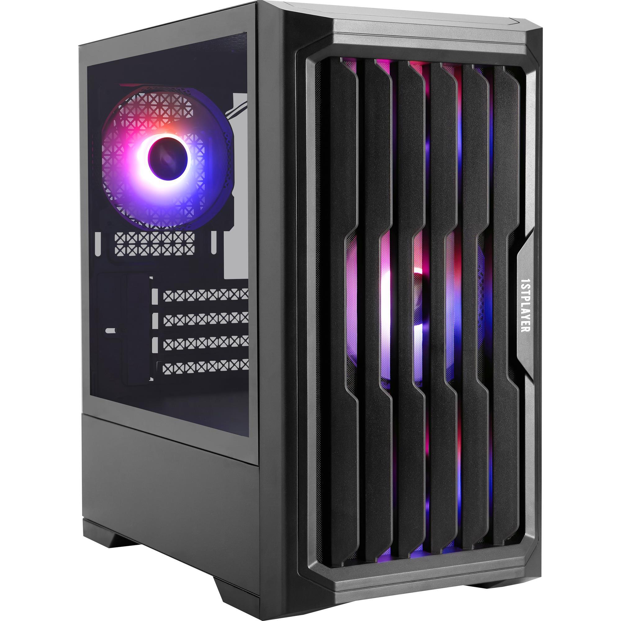 Корпус 1stPlayer H2-BK-4F7 Black без БЖ фото2