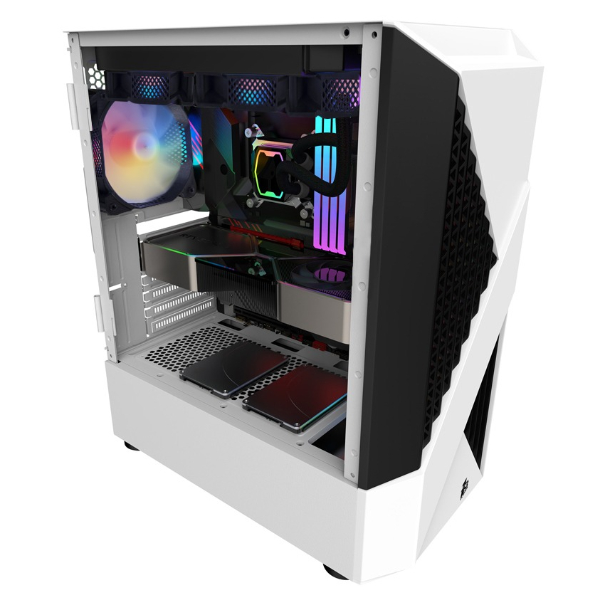 Корпус 1stPlayer F3-A-WH-4F1-PS-600FK-EU White 600W фото