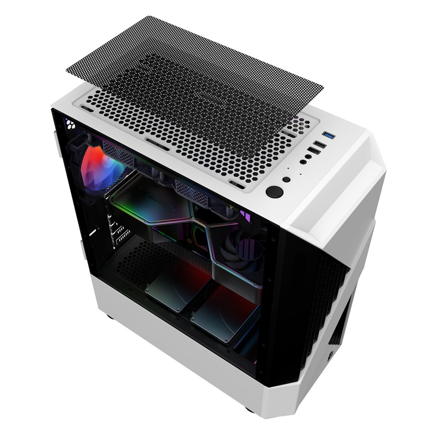 Корпус 1stPlayer F3-A-WH-4F1-PS-600FK-EU White 600W фото