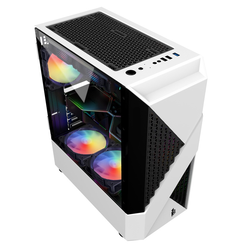 Корпус 1stPlayer F3-A-WH-4F1-PS-600FK-EU White 600W фото