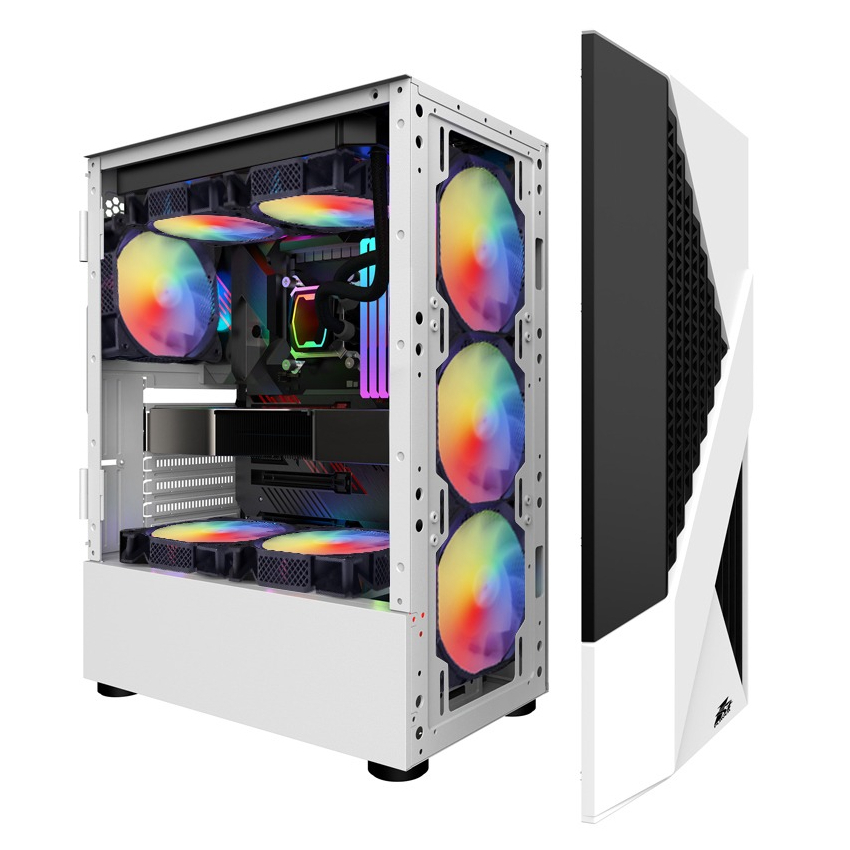Корпус 1stPlayer F3-A-WH-4F1-PS-600FK-EU White 600W фото