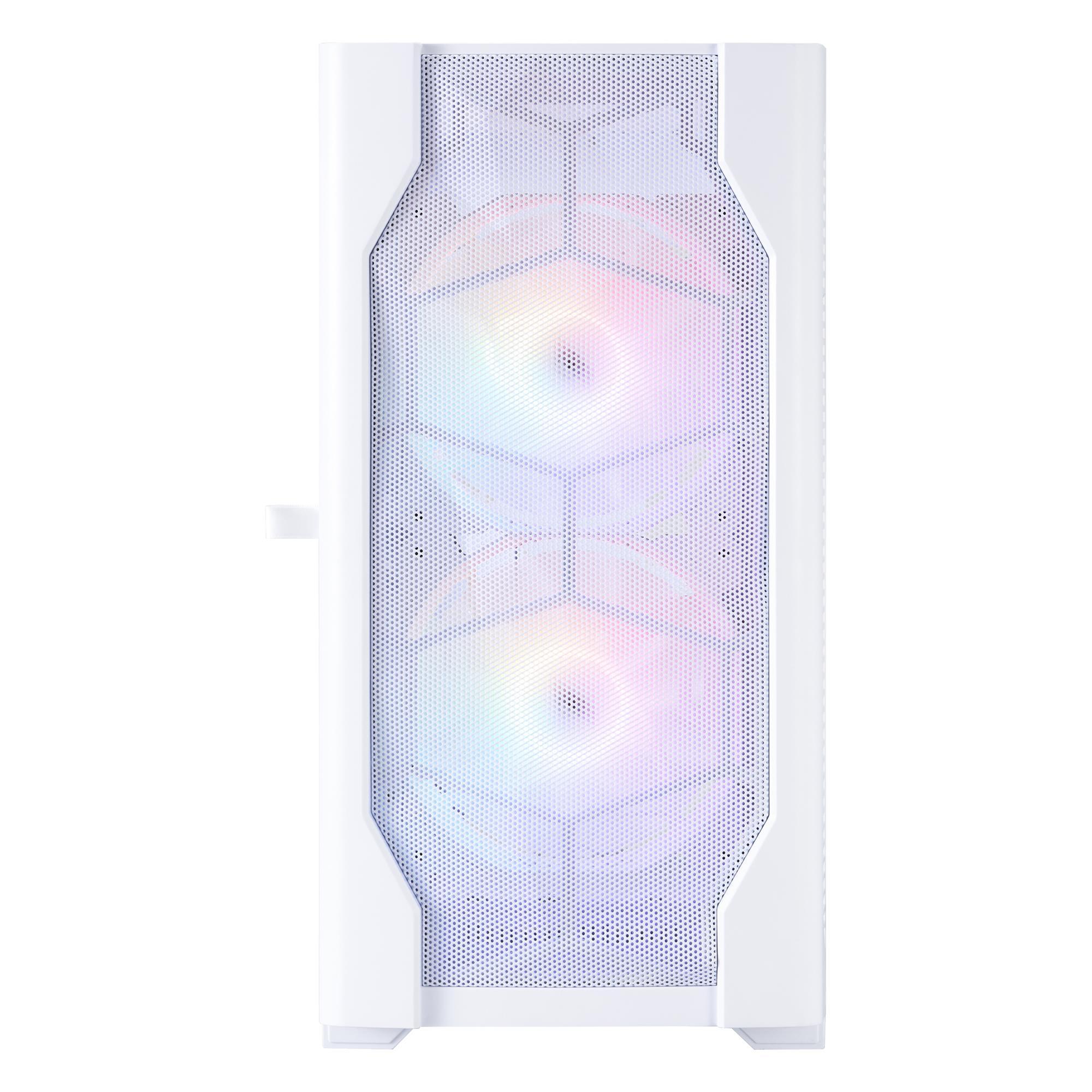 Корпус 1stPlayer D4-M-WH-2F1P-W-1F1-W White фото
