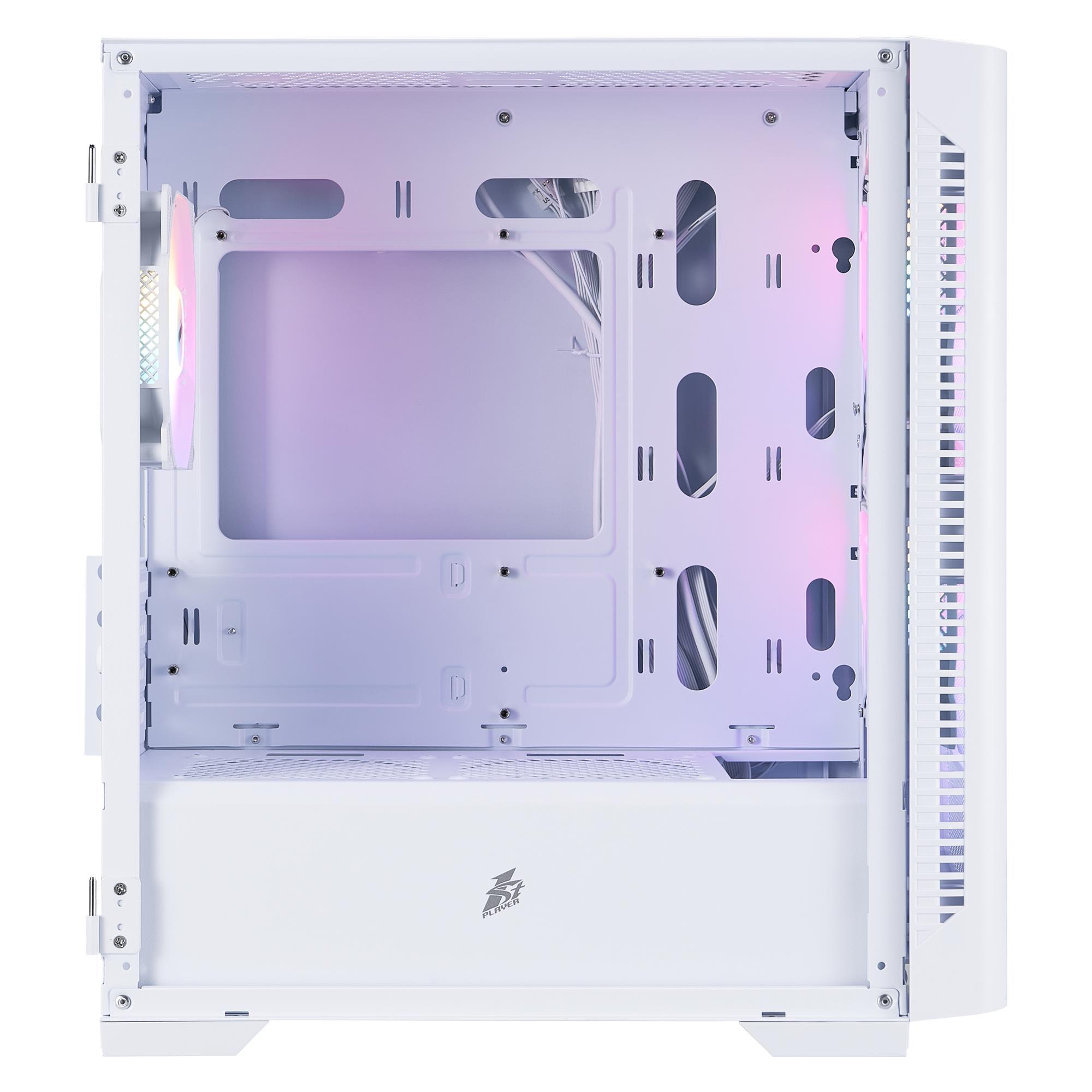 Корпус 1stPlayer D4-M-WH-2F1P-W-1F1-W White фото