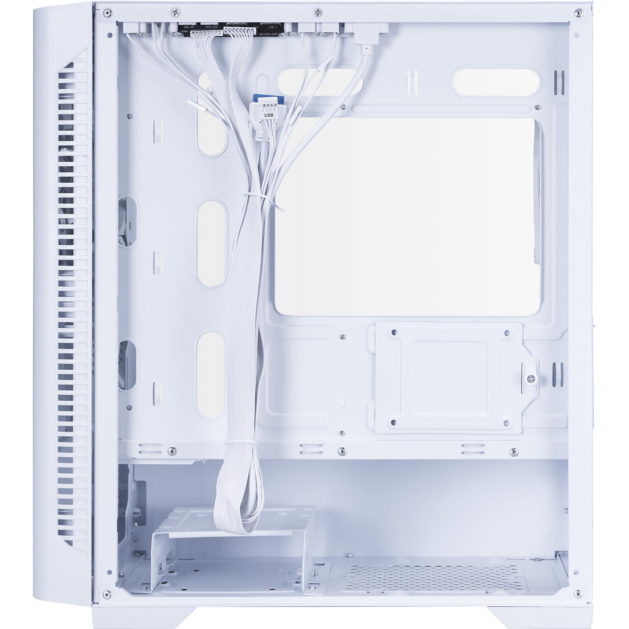 Корпус 1stPlayer D4-M-WH-2F1P-W-1F1-W White фото