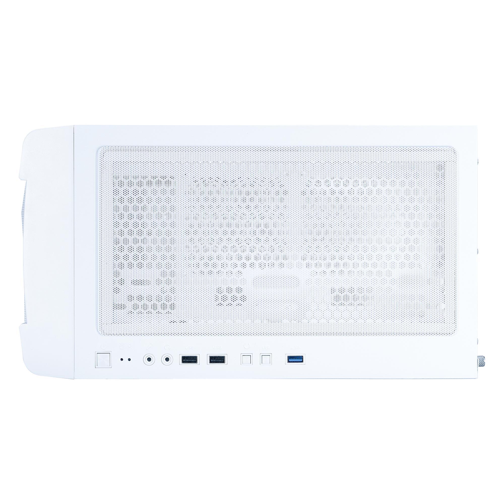 Корпус 1stPlayer D4-M-WH-2F1P-W-1F1-W White фото