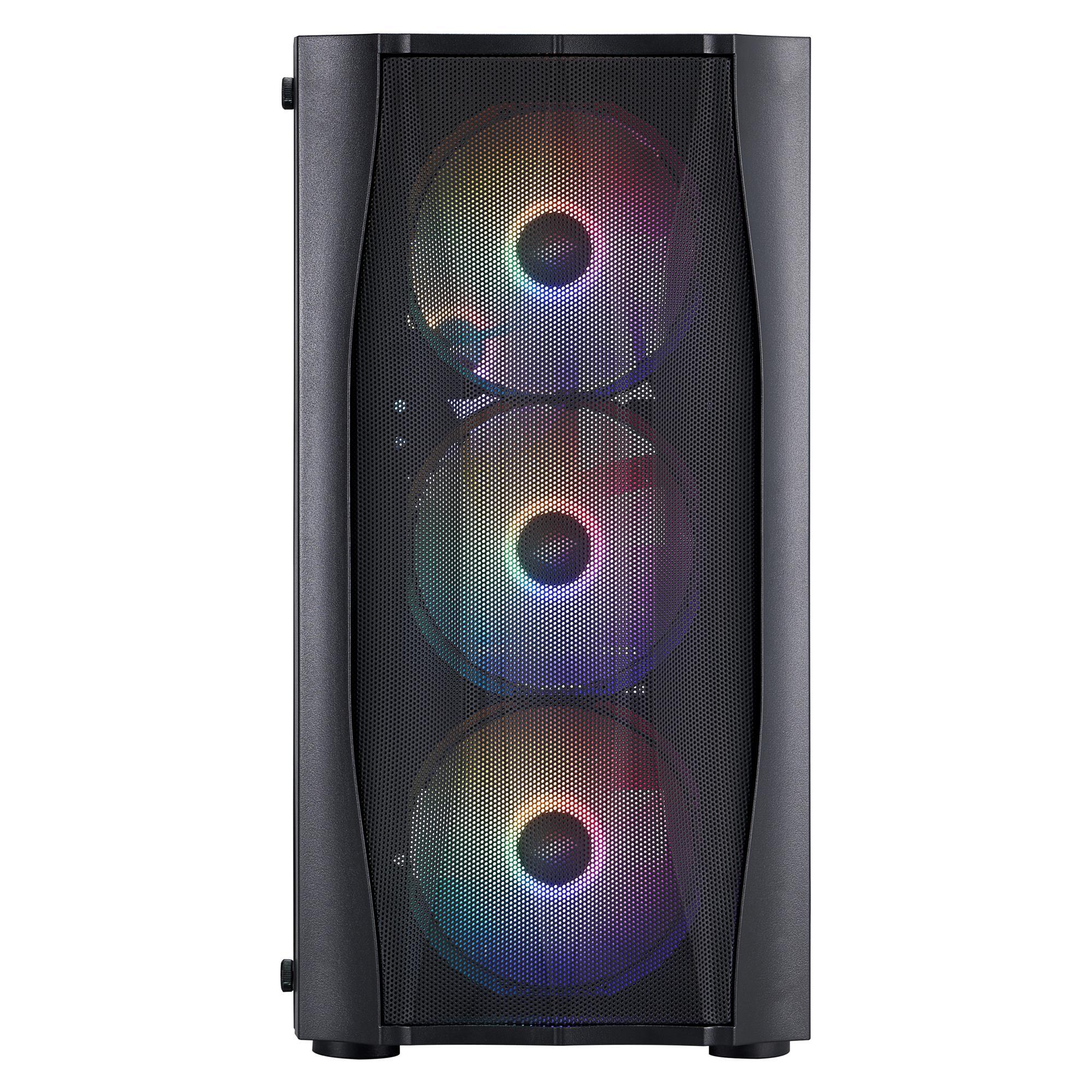 Корпус 1stPlayer X3-M-BK-4F1 Black без БЖ фото