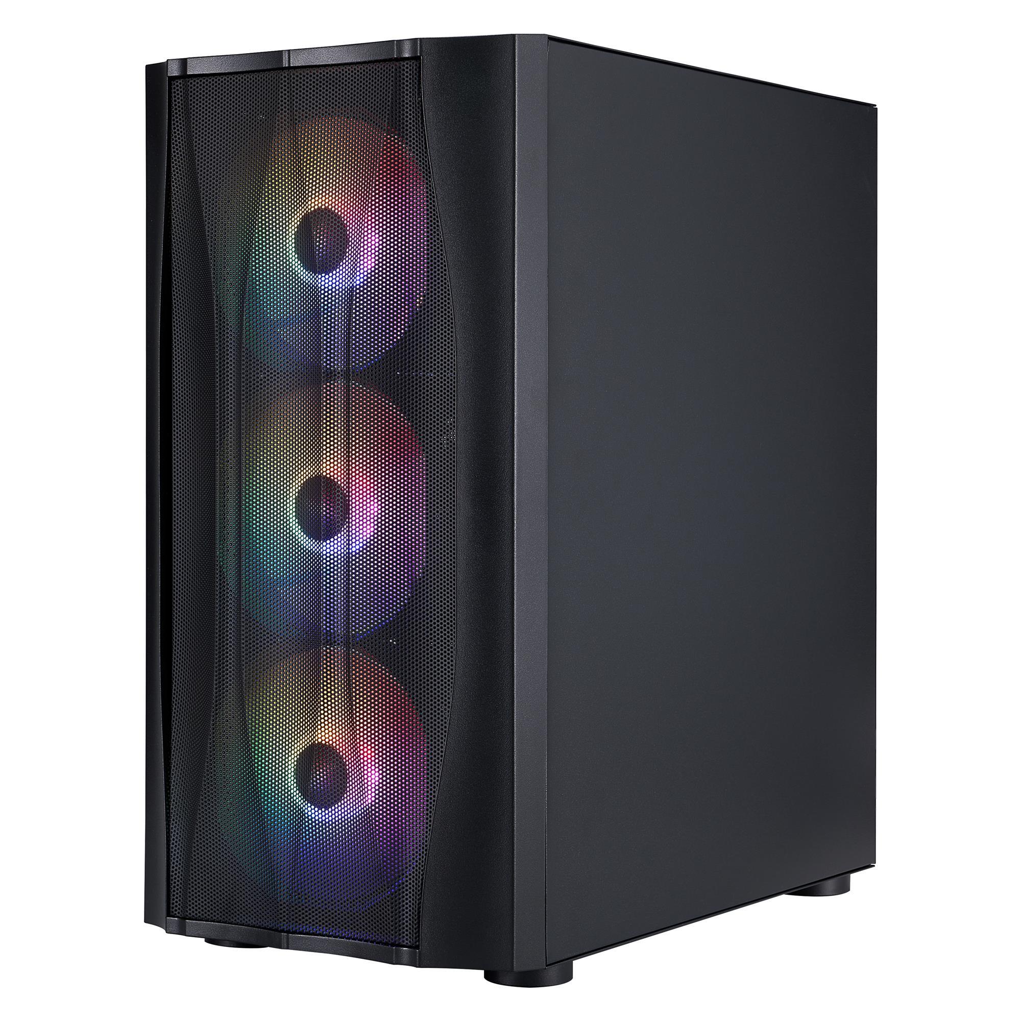 Корпус 1stPlayer X3-M-BK-4F1 Black без БЖ фото