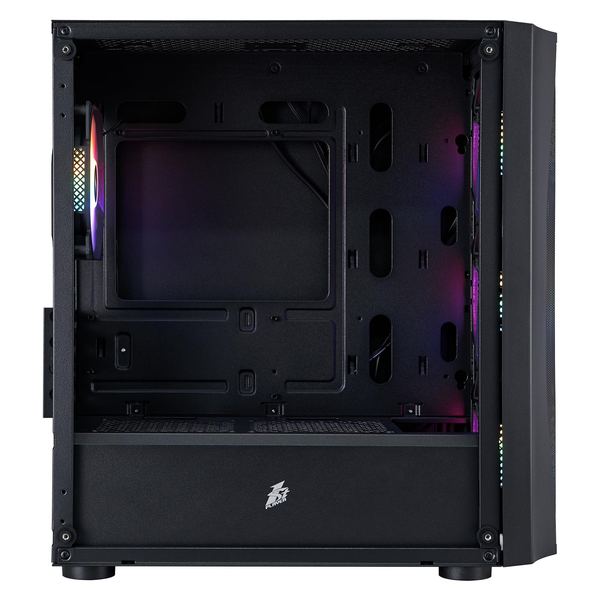 Корпус 1stPlayer X3-M-BK-4F1 Black без БЖ фото