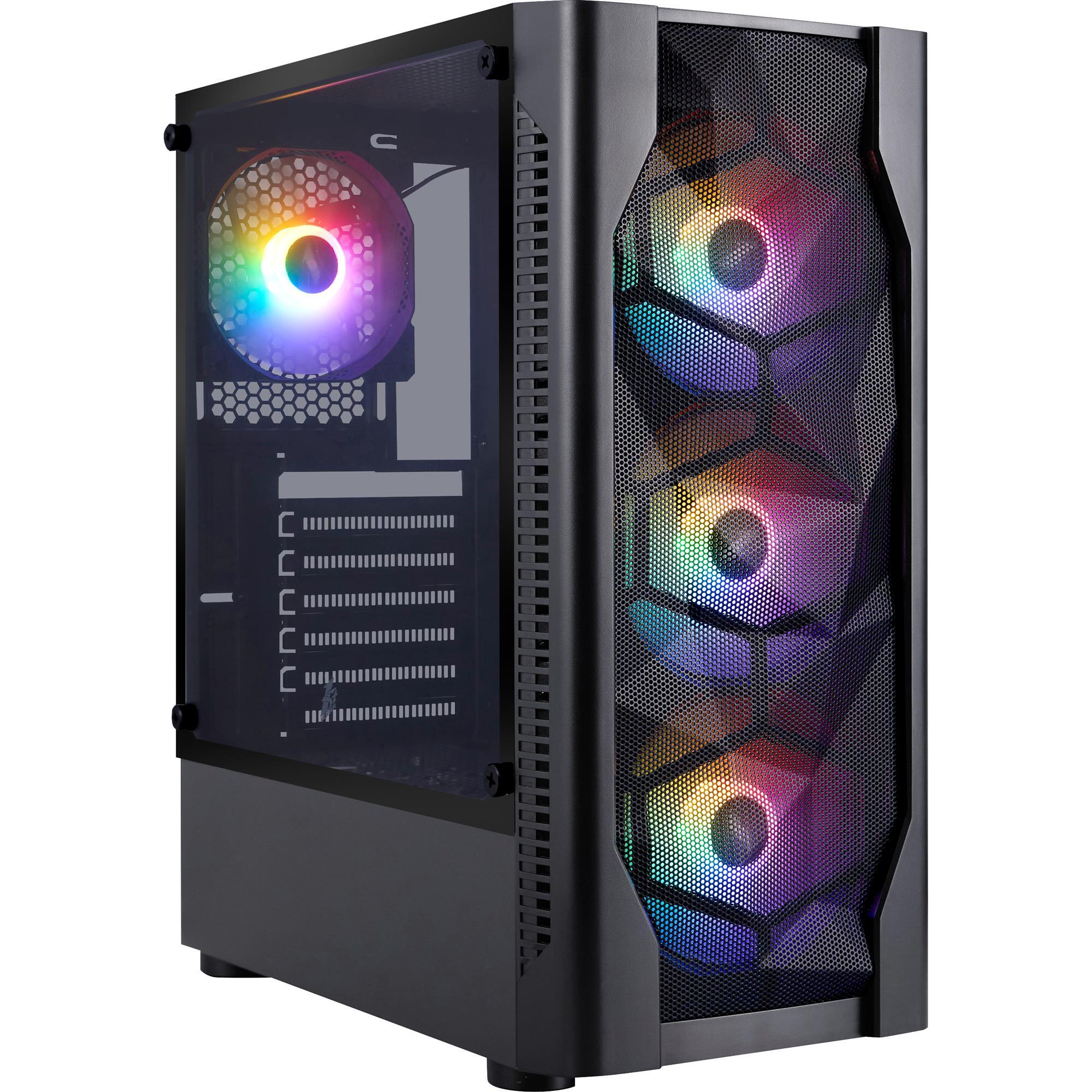 Корпус 1stPlayer D4-BK-4F1 Black без БЖ фото2