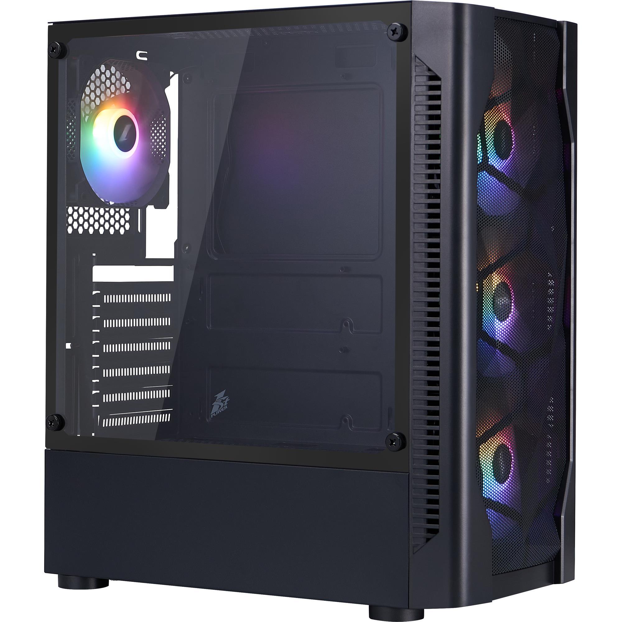 Корпус 1stPlayer D4-BK-4F1 Black без БЖ фото3