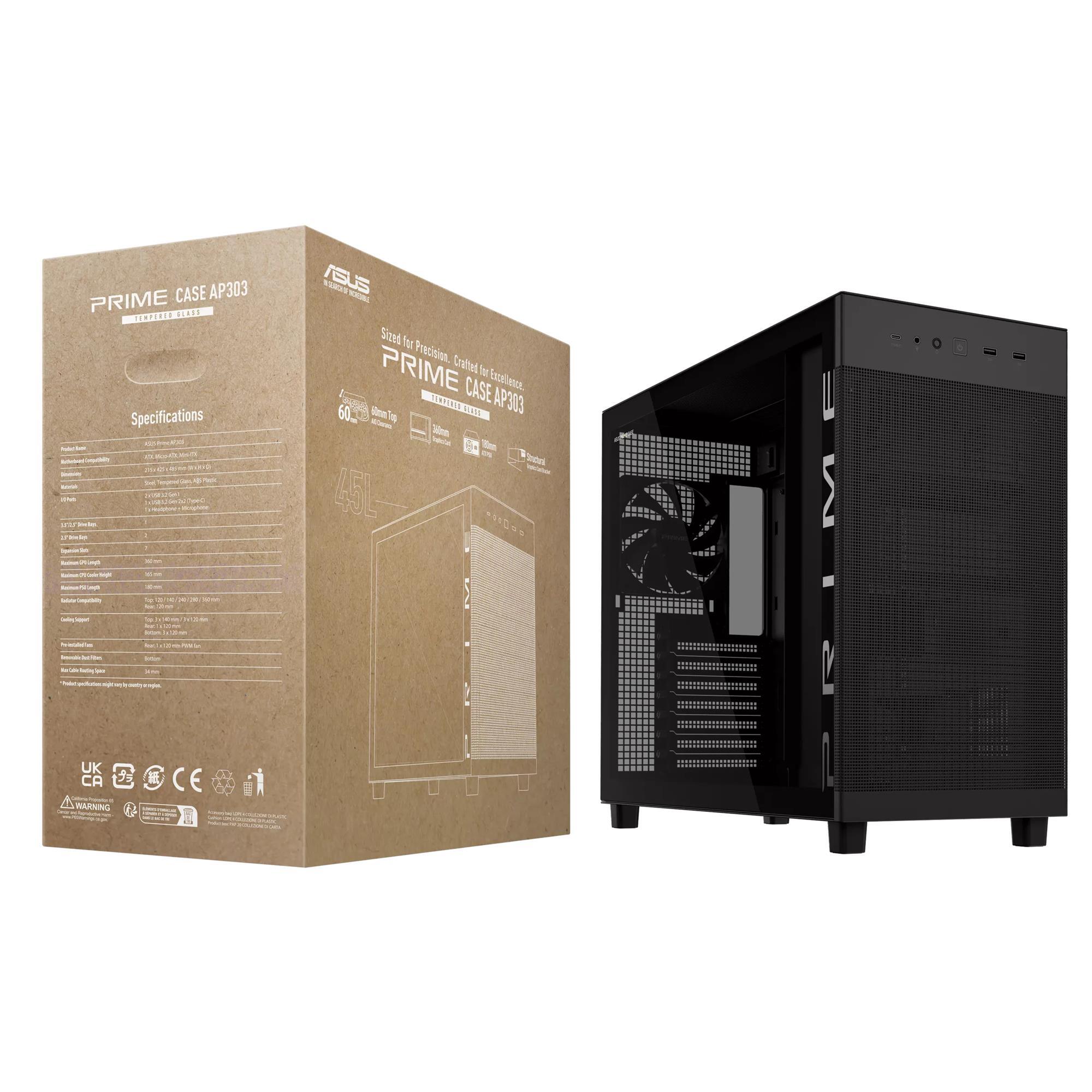 Корпус Asus Prime AP303 TG Black (90DC00V0-B39010) фото